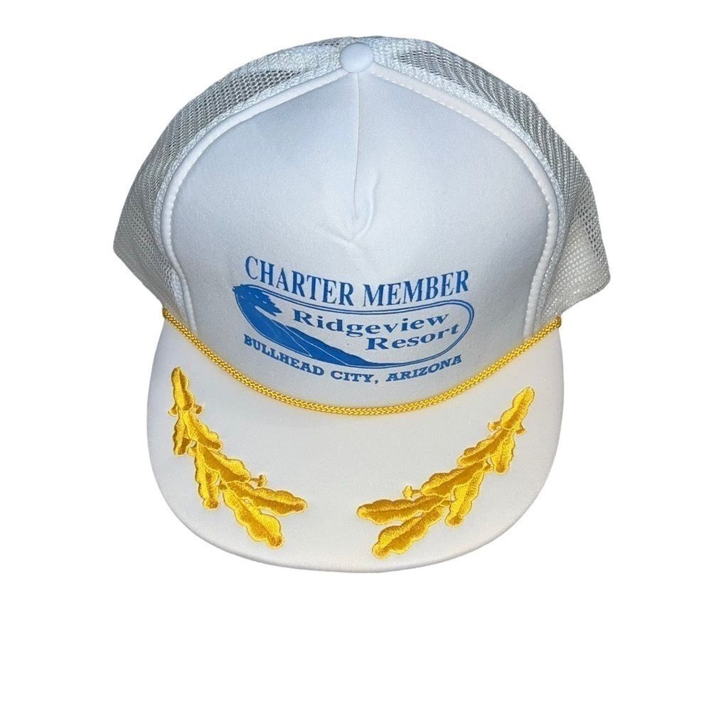 Vintage Nissin Charter Member Ridgeview Resort Snapback Trucker Hat
